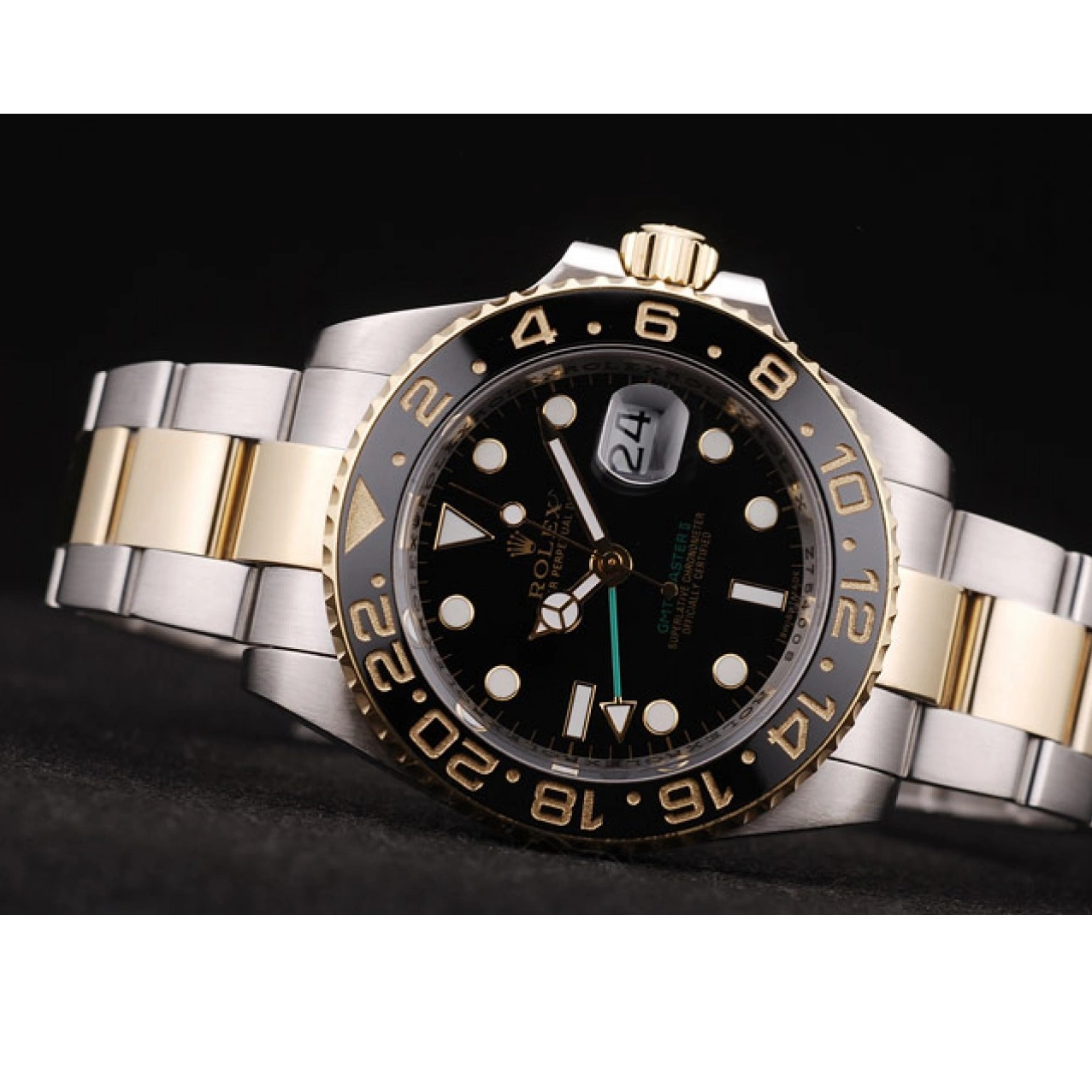 Best AAA Replica Sites 98229 Bezel Master Dial Rolex GMT II Black Black Ceramic 0707